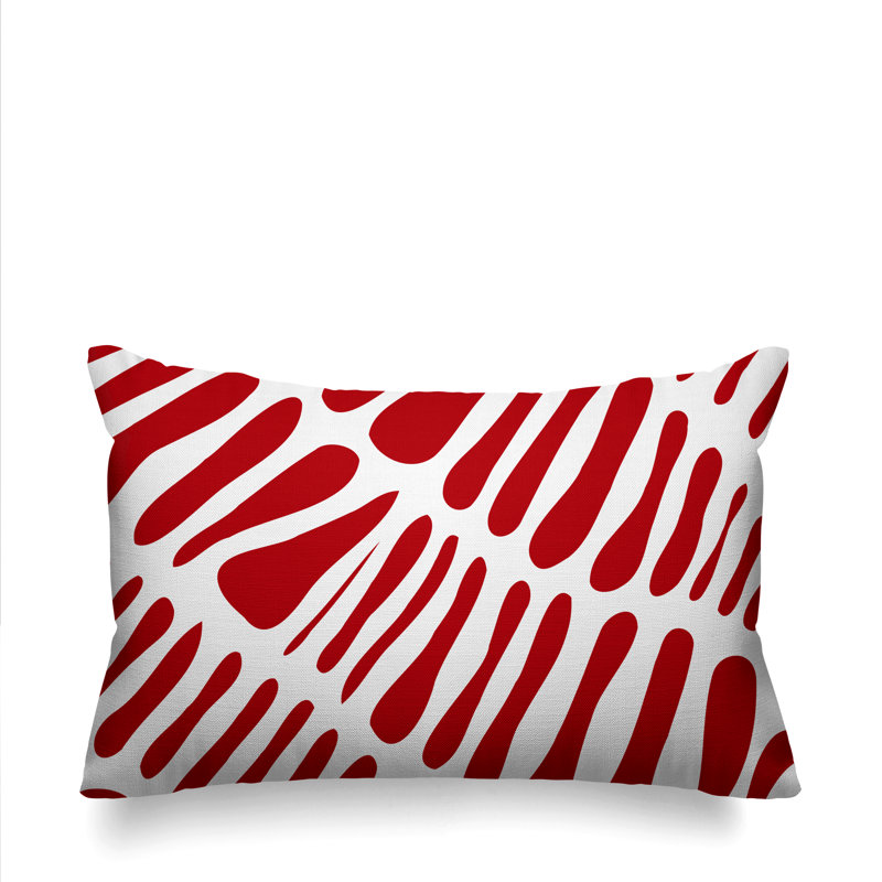 Housse de coussin rectangulaire et insert Locke Tribal, Rouge