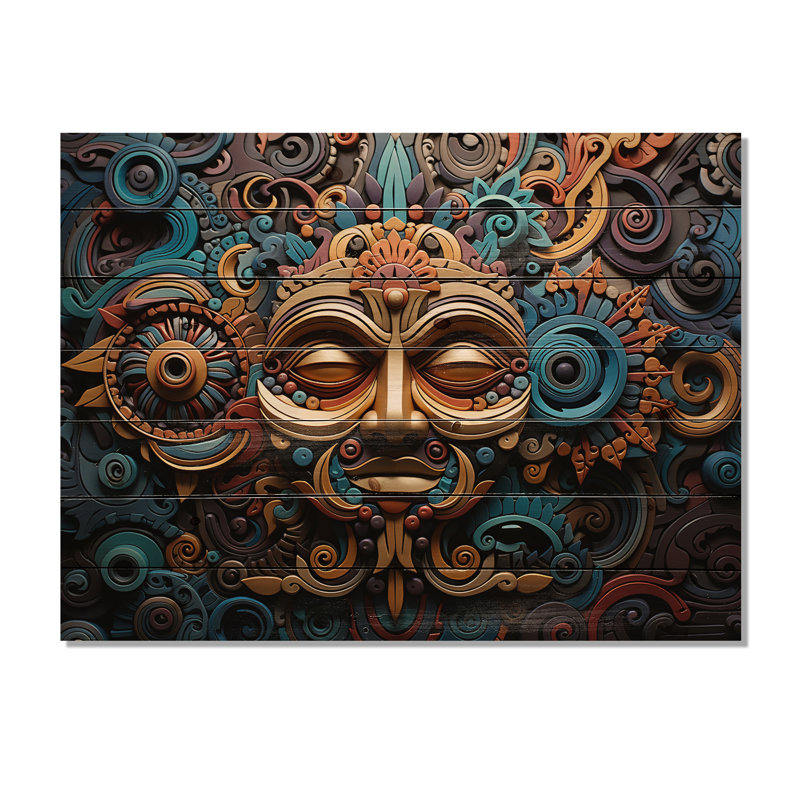Teisha - Paysages, décoration murale sur bois de pin naturel, H 24 po x l 32 po
