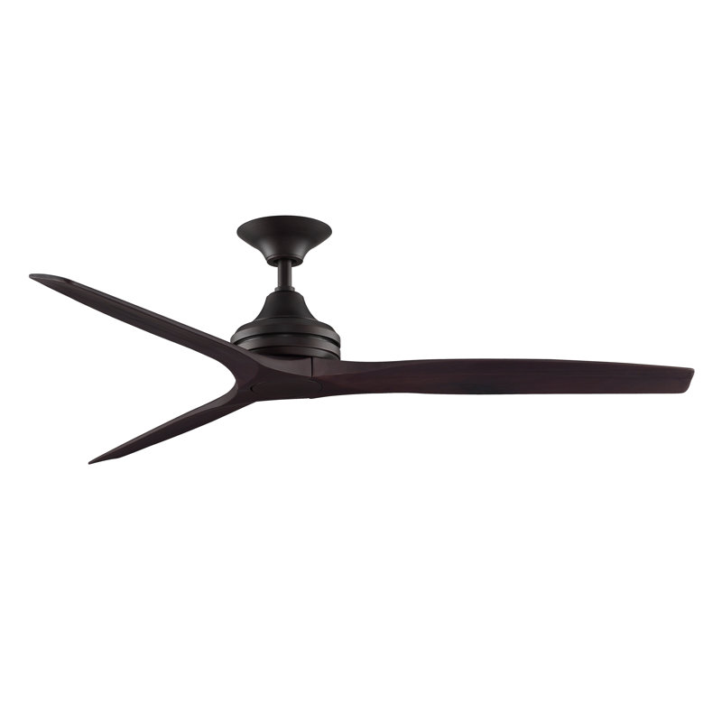 Ventilateur de plafond intérieur / extérieur 60 pouces Spitfire - Bronze foncé avec pales noyer foncé, Bronze foncé