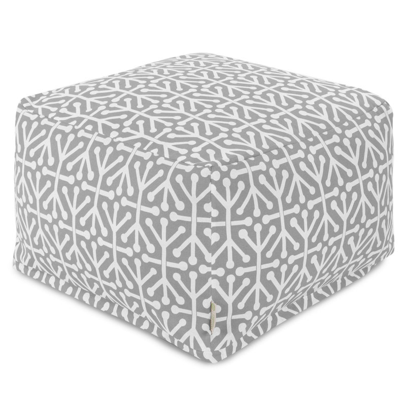 Nerys Outdoor Ottoman, Gray