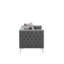 Causeuse en velours gris de 63 po Noir