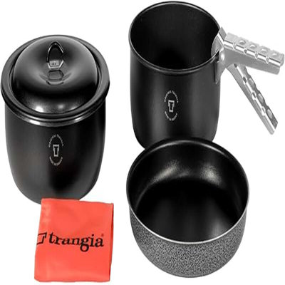 Non-Stick Camping Cook Pot Set, All Grey