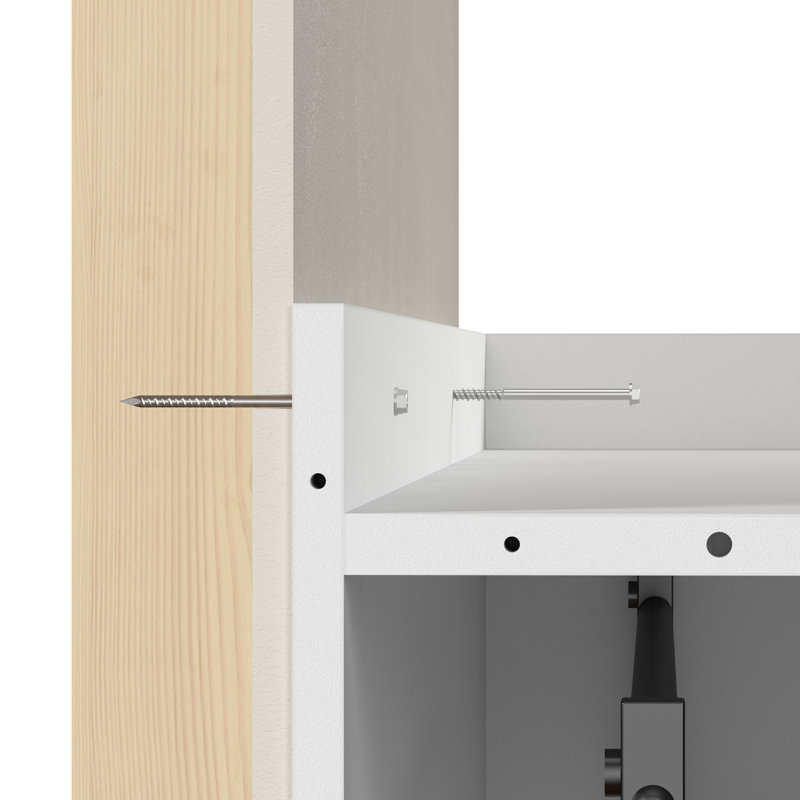 Velora Murphy Storage Bed, White, Queen