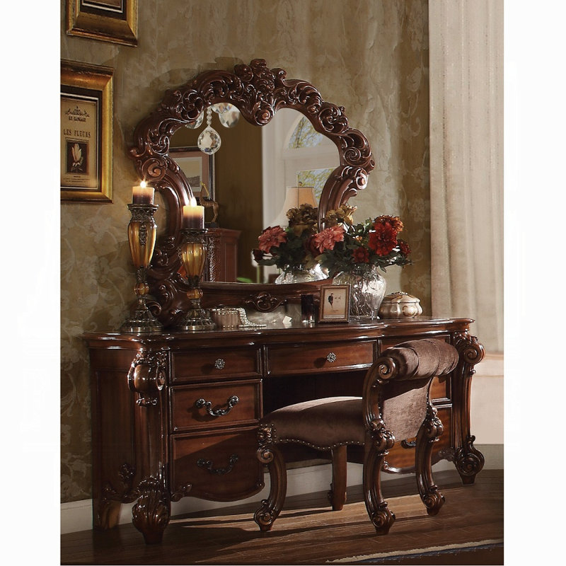 Tabouret de coiffeuse Vendome, Brun