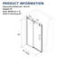 Porte de douche coulissante simple demi-cadre l 44 à 48 po x H 76 po-113691276