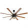 Ceiling Fan With 6 Speed Wind 8 Dual Colours Blades Remote Control Reversible DC Motor With Light