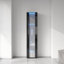 Armoire latérale noire avec lampe à bande en aluminium, avec grand espace de rangement-245750288