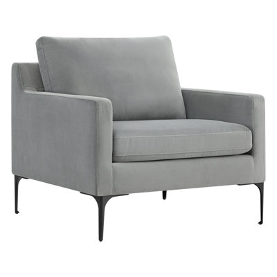 Chaise d'appoint moderne rembourrée avec coussins (ensemble de 2)