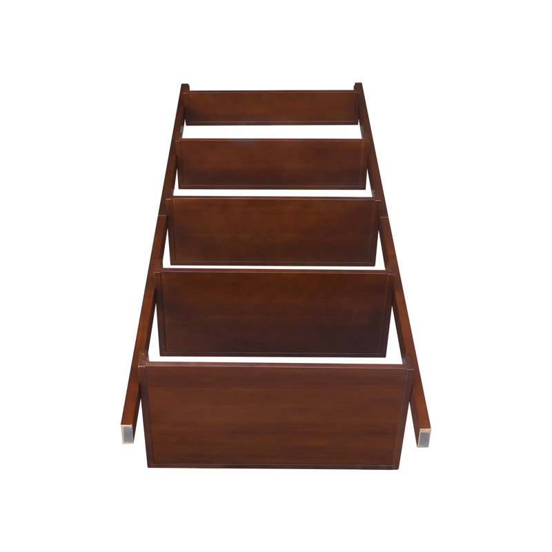  Loucks Solid Wood Ladder Bookcase, Espresso
