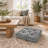 Oversized Handcrafted Tufted Chenille Floor Pillow Cushion with Side Handle-134914851-134914852