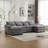 Luxurious Oversized Four-Seater U-Shaped Sofa with High-Quality Materials