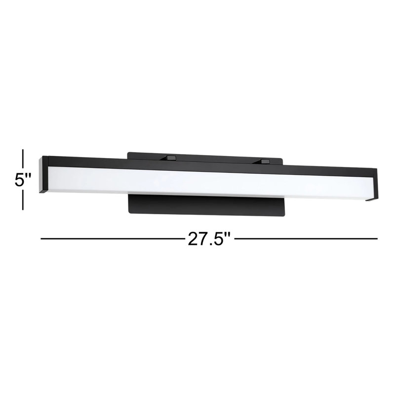 Azelynn Dimmable LED Bath Bar, Matte Black