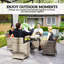 Round 5 - Piece 4 - Person 35.4Cm L Outdoor Table Set