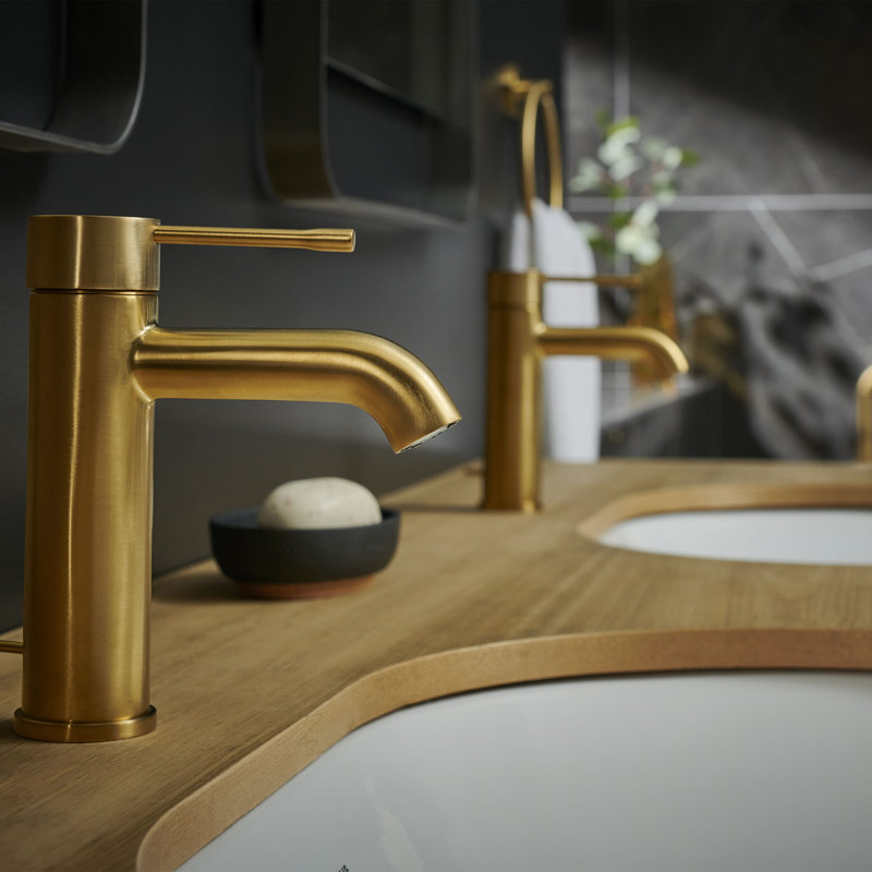 Essence New Single Hole Bathroom Faucet with Drain Assembly, Matte Black