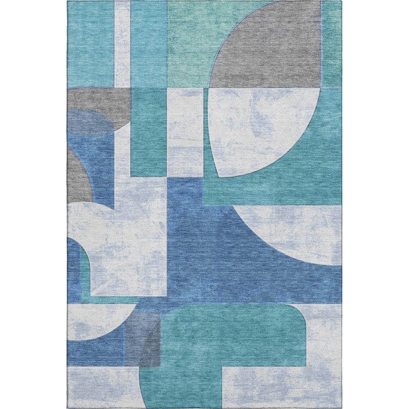 Premium Machine Washable Mehara AMF1692 Mid Century Rug, Rectangle 2'6" x 3'10"