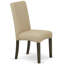 Ensemble de table de salle à manger 9 pièces comprenant une table de cuisine rectangulaire avec piédestal et 8 chaises de salle à manger Parson en tissu brun, cappuccino de 42 po x 72 po-77841353-77841333