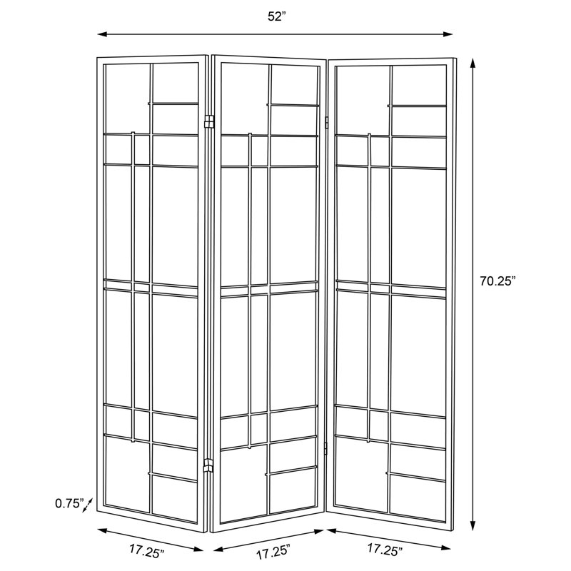 Paravent pliant 3 panneaux Colby