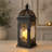 15" Gothic Decorative Candle Lantern （Black）-839749547