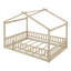 Structure de lit en bois pleine grandeur avec clôture, lit pour enfants, adolescents, naturel-54592554-54592566