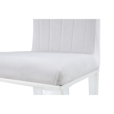 Chaise avec vis sans fin aux pieds argentés résistants - peut contenir fermement 150 kg, assise en métal dotée d'une stabilité inamovible, attribut de soutien