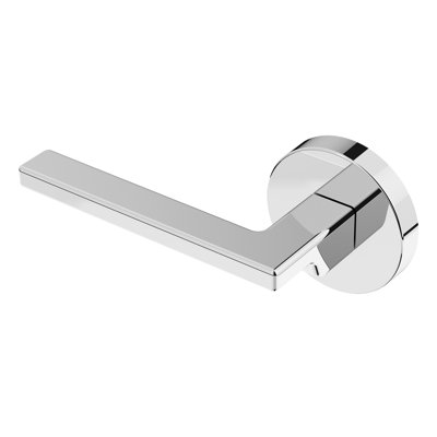 Levier de porte simple Dune à conception dissimulée moderne (pour placard, garde-manger ou couloir) - style minimaliste élégant en chrome
