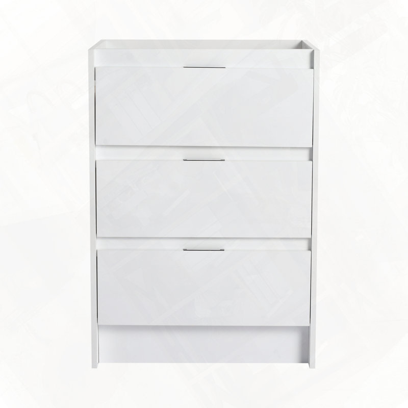 Armoire de salle de bain autoportante avec tiroirs à fermeture en douceur seulement
