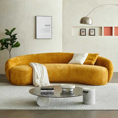 Simple Cream-style Yellow Sofa