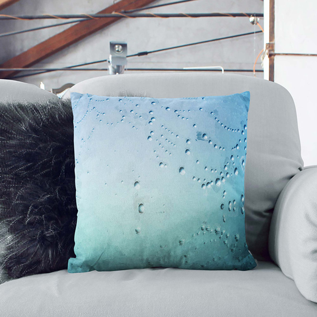 Dewdrops upon a Cobweb in Abstract Cushion with Filling