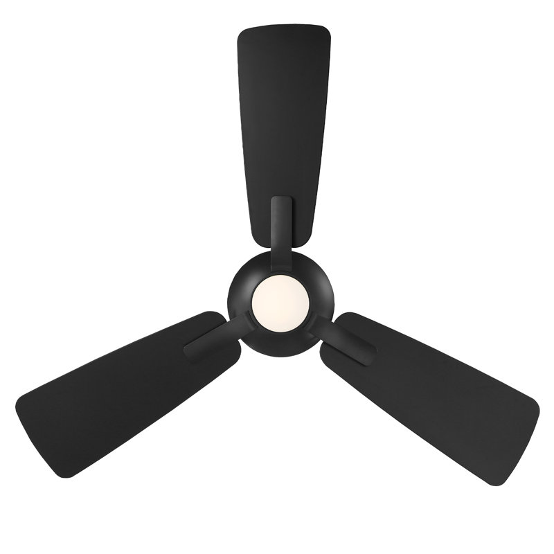 Mykonos 52" 3 - Blade Outdoor/Indoor Smart Ceiling Fan with Remote Control and LED Light Kit Included, Works With Alexa and iOS or Android App