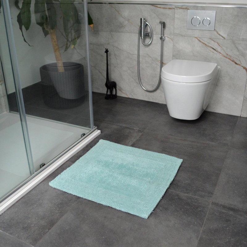 Nagelly Reversible Square Bath Mat, Duckegg
