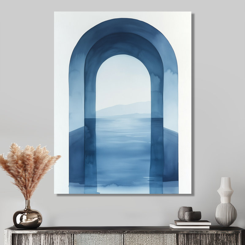Art mural arche océan, toile arche côtière, horizon océan, H 40 po x l 30 po, Toile tendue