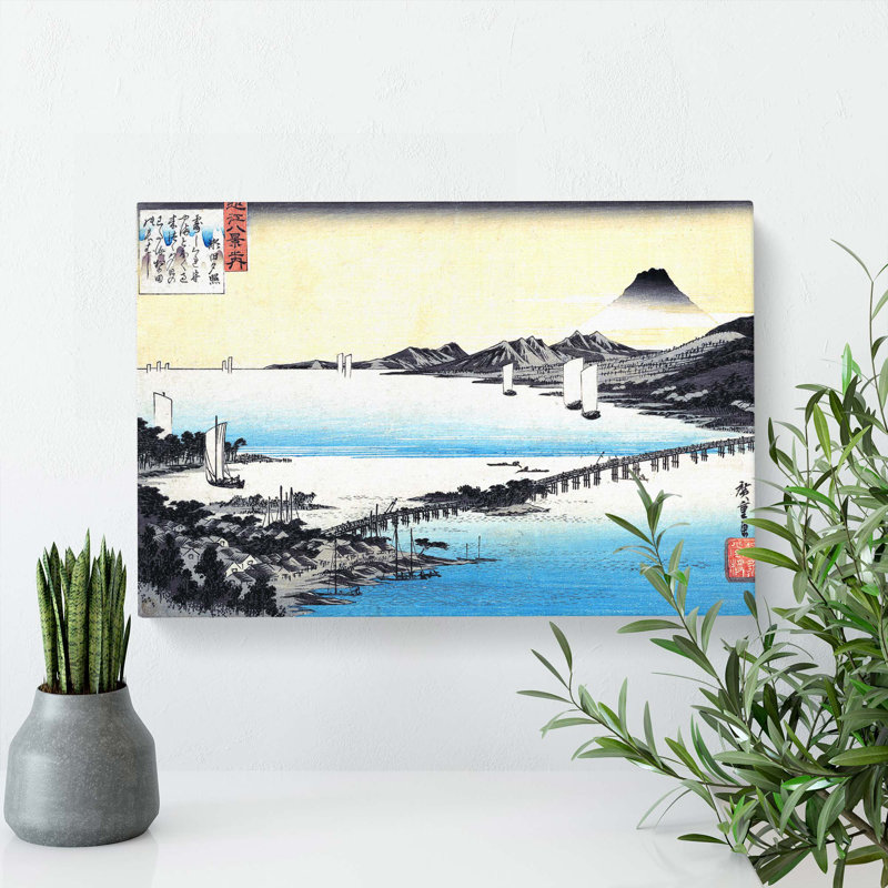 Evening Glow at Sea by Utagawa Hiroshige - Wrapped Canvas, 35cm H x 50cm W x 3cm D