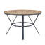 Indoor Dining Round Table With Metal Legs, Light Birch
