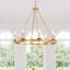 Eva 8-Light 34" Glossy Brass Metal Round Chandelier