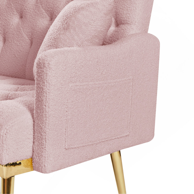 Canapé ROSE TEDDY FABRIC 2 SEATER, Tissu rose