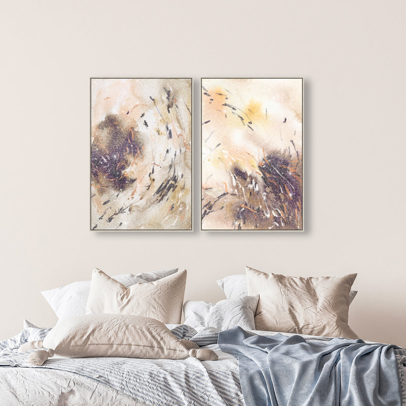 Floating Autumn Set Set by Oliver Gal, 32"H x 22"W, Silver Floater Frame