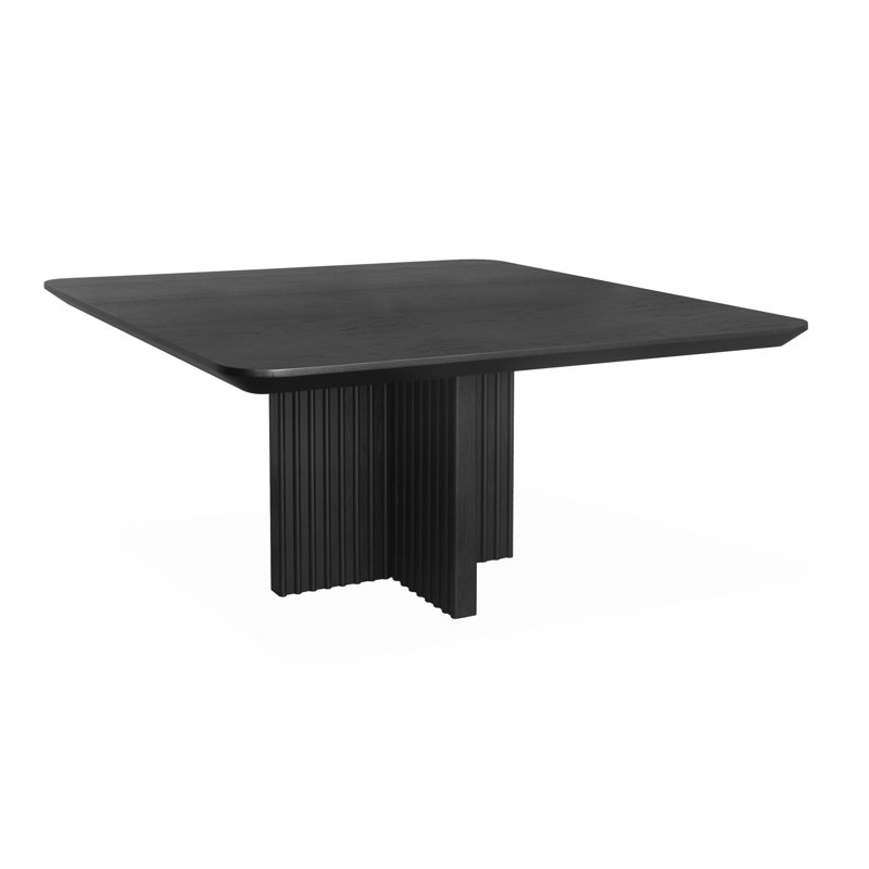 Bonaire 60" Sq Dining Table- Black Oak
