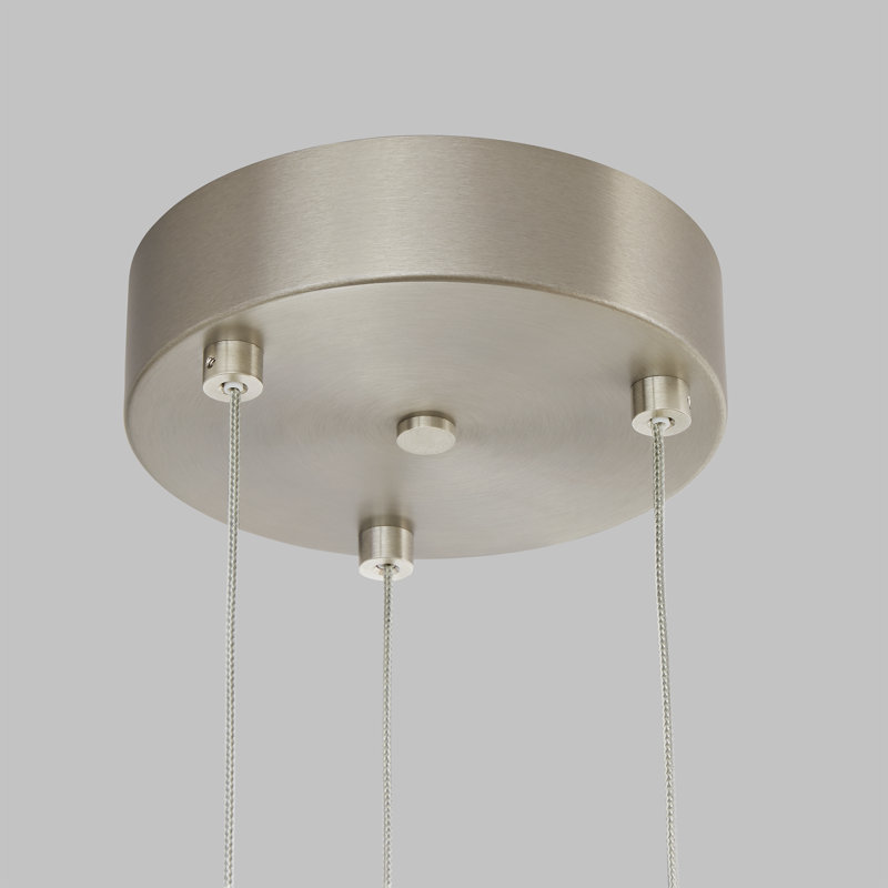 Bodiam 1 - Light LED Chandelier, Satin Nickel, 2" H x 30.4" W x 30.4" D