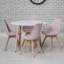 Mira Round Solid Wood Base Dining Table