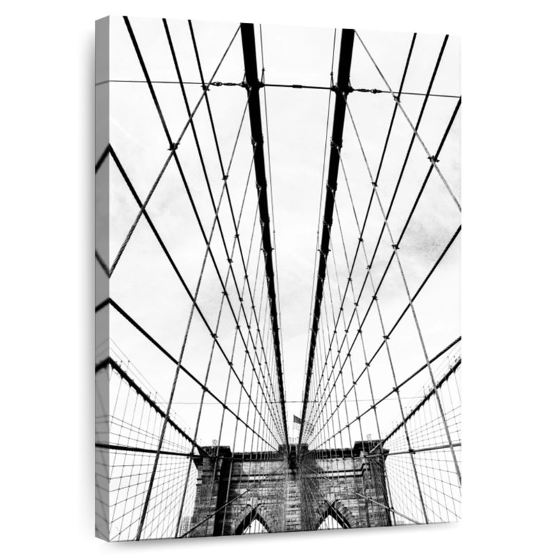 Aime Brooklyn Bridge Black And White, 30" H x 20" W