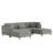 Seemab 5 - Piece Upholstered Light Gray Corduroy Modular Sectional with Pillow Back and Removable Ottoman-1357576003-1348314284