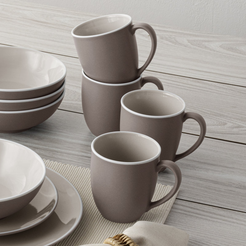 12 tasses Noritake ColorTrio Coupe, Brun