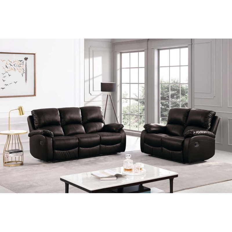 Borghi Leather Recliner 3 Seater Sofa, Brown