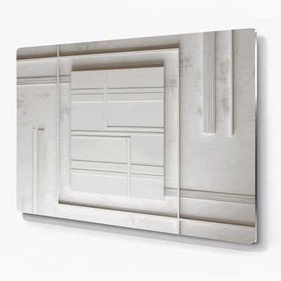 Minimalisme 13, art mural en métal beige