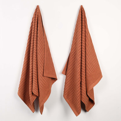 Soho Spa Highly Absorbent Cotton 2 Piece Bath Sheet Checkered Border Towel Collection