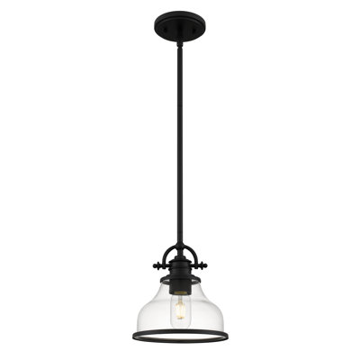 Camden 8" Matte Black Mini Pendant Light