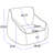 Compression 38"W Corduroy Fabric Bean Bag Chair Memory Foam Filled-123804667