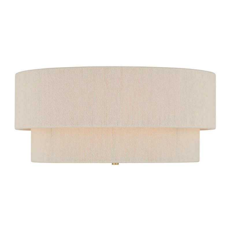 Plafonnier encastré 4 lumières Helbert, Laiton rétro