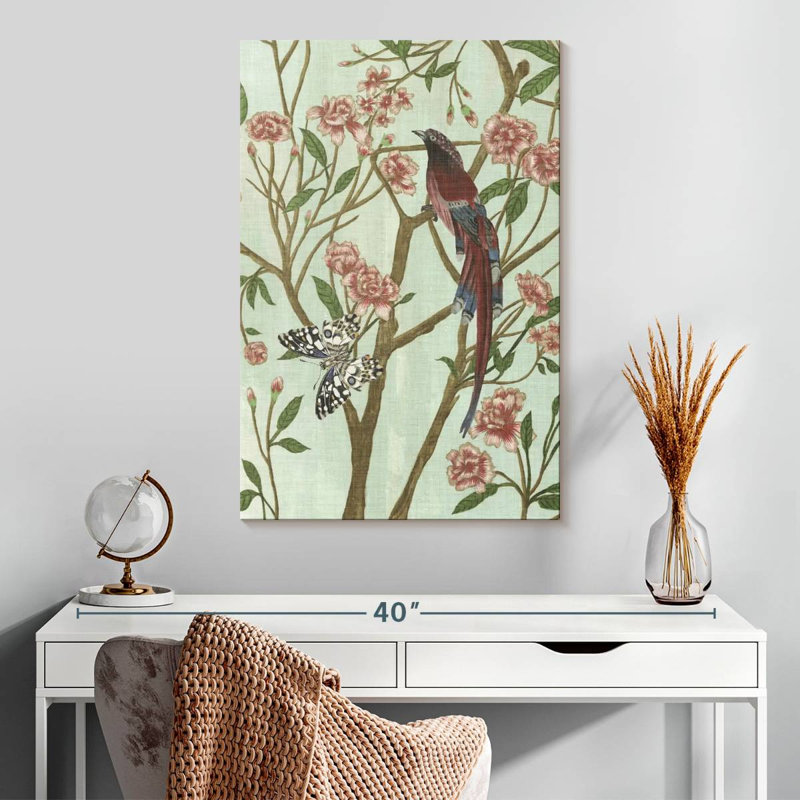 Brampt délicat chinoiserie III, H 30 po x l 20 po