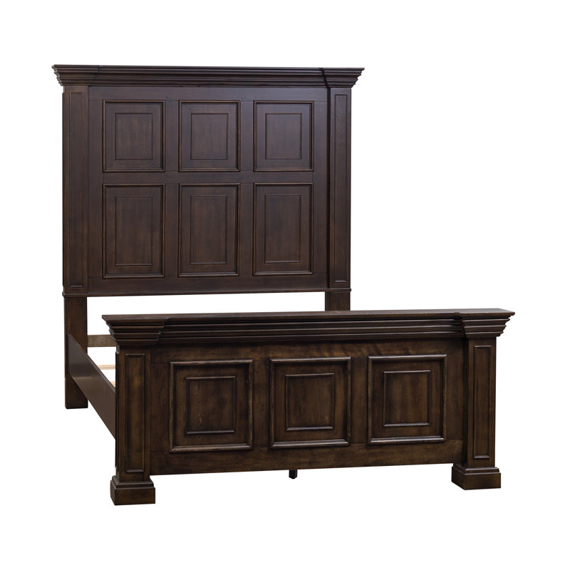 Temple Cloud Standard Panel Bed, Queen, Brown